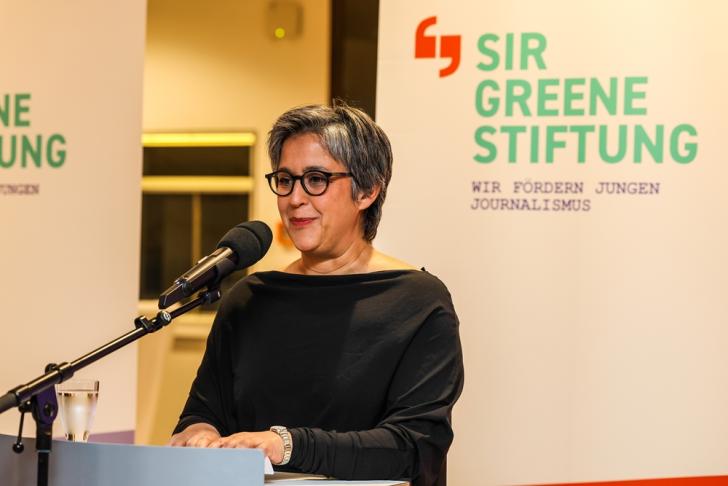 Keynote-Speakerin Shankuntala Banerjee, Leiterin der ZDF-Hauptredaktion Politik und Zeitgeschehen